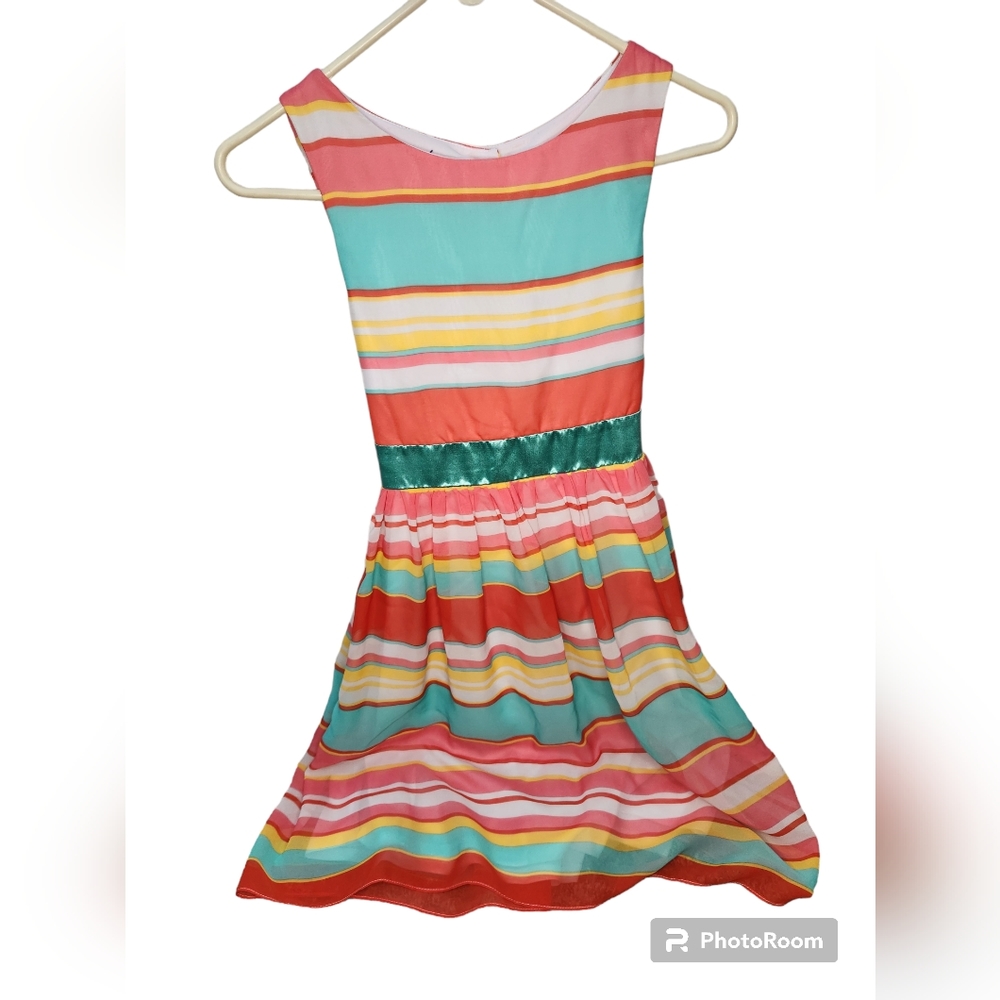 Bonnie Jean Striped Dress Easter/Spring Girls Size 16